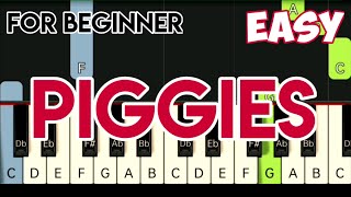 THE BEATLES  PIGGIES  SLOW amp EASY PIANO TUTORIAL [upl. by Zollie]