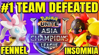 WORLD CHAMPION DEFEATED FENNEL vs INSOMNIA  ACL Japan  Pokemon Unite [upl. by Yecnuahc]