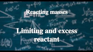 1211 Limiting and excess reactant丨Reacting masses [upl. by Zak]