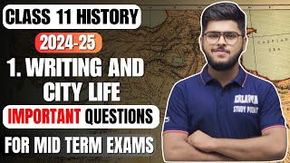 Chapter 1 Writing And City Life Most Important Questions  Class 11 History  202425 mid term exam [upl. by Bride]