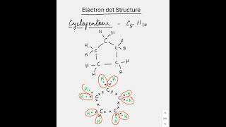 Electron dot Structure of cyclopentane  Class 10th chemistry [upl. by Karmen832]