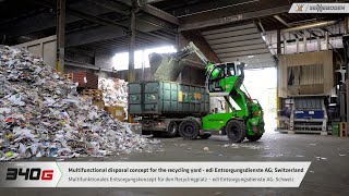 Multifunctional disposal concept for the recycling yard  SENNEBOGEN 340 G [upl. by Ylicic938]