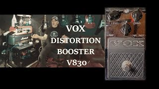 VOX DISTORTION BOOSTER V830  sound check  Power chords amp Heavy tone [upl. by Marchelle]