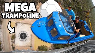 Boat Vs Worlds Strongest Trampoline from 45m [upl. by Ursala]