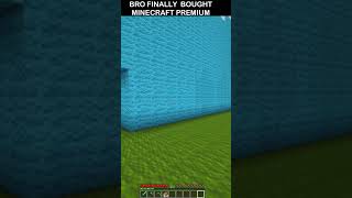 Bro Finally Bought Minecraft Premium minecraft shorts minecraftshorts [upl. by Yentruocal335]