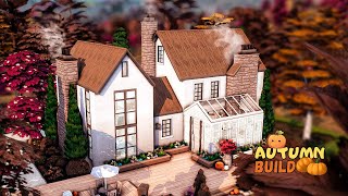 Modern cottage  Autumn inspired house 🍂 The Sims 4 speed build  no cc [upl. by Ahsilra]