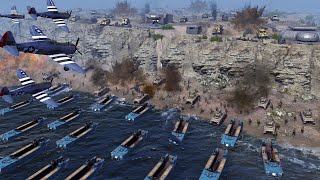 Insanely Realistic DDAY Invasion in NEW WW2 RTS  Gates of Hell Liberation DLC [upl. by Tandy78]