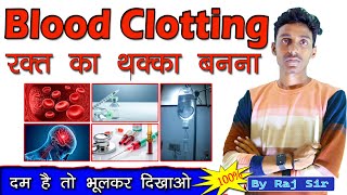 Blood clottting in hindi  रक्त का थक्का जमना  Blood Coagulation  biology [upl. by Avot250]