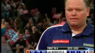 Raymond Van Barneveld 9 Dart Finish 2010 World Championship [upl. by Lienaj897]