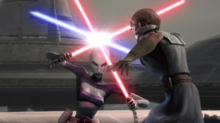 Asajj Ventress vs Anakin on Kamino 4K HDR  Star Wars The Clone Wars [upl. by Reilamag950]