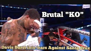 Tank Davis burst into tears against Santa Cruz Super Featherweight Championship tank cruz brutal [upl. by Ettennig]