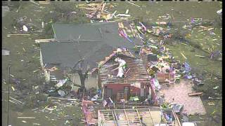 Aerial video of tornado destruction in Cleburne TX from KXAS [upl. by Phineas]