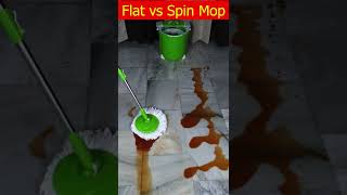 Flat Mop vs Spin Mop Mop Cleaning Uses FlatMop SpinMop 2in1mop multimopheads shorts [upl. by Aliel358]