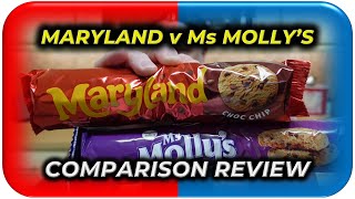 COMPARISON  Maryland Cookies v Tesco Ms Mollys Cookies REVIEW [upl. by Filahk]