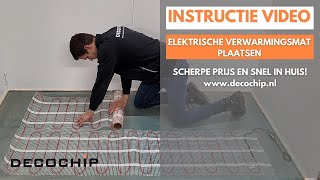 Decochip elektrische vloerverwarming zelf aanleggen  Vloerverwarmingsmatten onder tegelvloer [upl. by Pampuch]