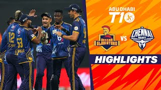 Deccan Gladiators vs Chennai Braves  Abu Dhabi T10  Match 17  Highlights  JioCinema amp Sports18 [upl. by Quar]