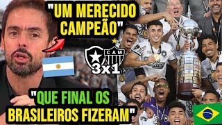 TV ARGENTINA EMPOLGOU COM BOTAFOGO CAMPEÃO DA LIBERTADORES E FINAL BRASILEIRA [upl. by Rolyat]