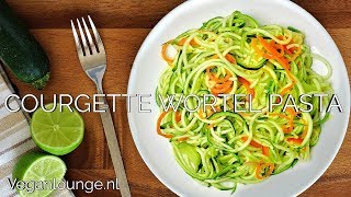 COURGETTE WORTELPASTA MET ROMIGE AVOCADO🥒🥕🍜🥑 [upl. by Nissa480]