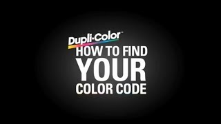 DupliColor Find Your Color Code Nissan and Infiniti [upl. by Oniliuqnart]