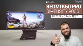 Redmi K50 Pro Battery drain test I Screen on Time I GamingYouTube I Dimensity 9000 SOC Review [upl. by Allison]