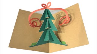 Christmas Tree Pop up Card Instructions [upl. by Larson185]