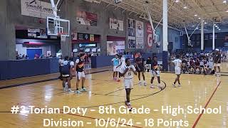 3 Torian Doty  High School Division Highlights  10624 [upl. by Bogie]