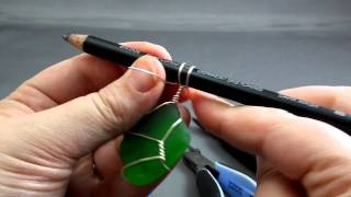 How to WireWrap Beach Glass the Easy Way [upl. by Nylssej]