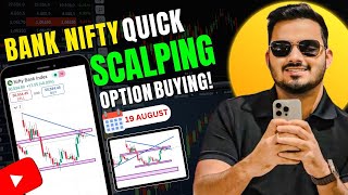 Intraday Trading  Banknifty option Scalping 19th AUGUST  Option Buying [upl. by Neelyak]