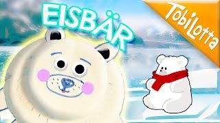 Lars der kleine Eisbär basteln Papier Kinder DIY Eisbär aus Papier  Papier basteln TobiLotta 136 [upl. by Ellissa]