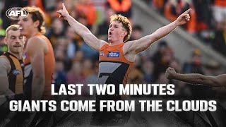 Last Two Minutes GWS Giants v Hawthorn  Round 21 2024  AFL [upl. by Goldfinch27]