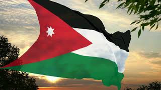 Flag and anthem of Jordan [upl. by Mainis]