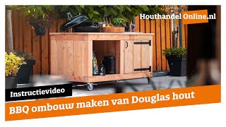 BBQ ombouw maken van Douglas hout winactie — Houthandelonline 18 [upl. by Elohcim]