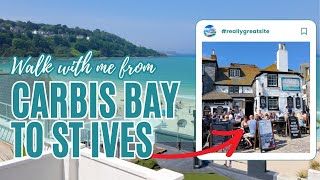 Carbis Bay to St Ives FULL Tour  Coastal Path Walk [upl. by Ahsiema]