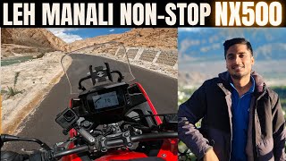 Leh Manali Non Stop ride on Honda NX 500  Solo Ride  Part 1 [upl. by Gardia]