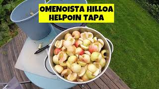 Omenoista helpoiten hilloa Omenat nopeasti hilloksi Omenahillon valmistaminen vaiheittain [upl. by Trygve]