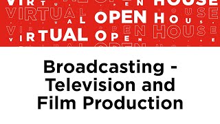 Broadcasting  Television and Film Production [upl. by Eimareg]