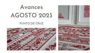 19 Mis bordados Punto de Cruz Agosto 2023 crossstitch flosstube [upl. by Magda610]