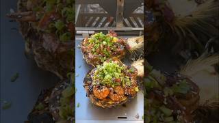 Top Sirloin Steak and Shrimp Pineapple Boats Recipe foodwithbearhands [upl. by Okoyik]