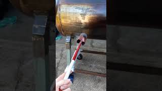 Torching on boiled linseed oil [upl. by Esra]