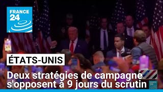 Présidentielle américaine  deux stratégies de campagne sopposent à 9 jours du scrutin [upl. by Juanne]