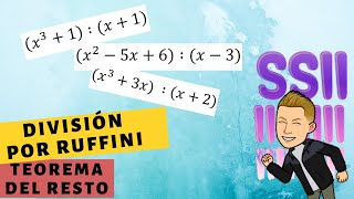 EJERCICIOS de REGLA de RUFFINI y TEOREMA del RESTO 10 🤓🐷🐦💡 FACIL Y RAPIDO [upl. by Gena]