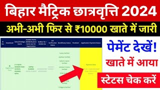 Bihar Board Matric Scholarship 2024  Bihar Board 10th Scholarship 2024 Ka Paisa Kaise Check Kare [upl. by Izy711]