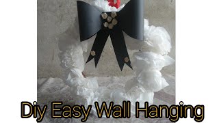 Easy And Unique Wall Hanging Paper Crafts Flowers With Tissue Paper Art And Craft [upl. by Sauers]