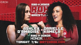 Ashley DAmboise vs Danielle Kamela  Singles Match  ROH Honor Club TV 13  WWE 2K23 [upl. by Shuma]