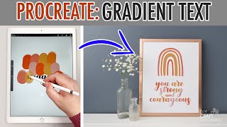 HOW TO CREATE GRADIENT LETTERING IN PROCREATE  Quick And Easy Tutorial [upl. by Upton246]