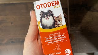 Otodem Plus 20ml Solução Otológica E Dermatológica Ceva Cães gatos  USO VETERINÁRIO [upl. by Yleoj]