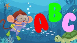 Underwater ABC Song Learn alphabets for kids Nursery Rhymes abc for kids for toddlers and Babies [upl. by Krys]