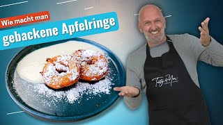 Wie macht man gebackene Apfelringe  einfach amp lecker [upl. by Blanchette229]