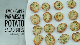 How to Make Lemon Caper Parmesan Potato Salad Bites  MyRecipes [upl. by Rratsal370]