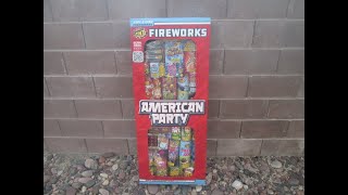 TNT Fireworks  American Party fountain assortment unboxing [upl. by Kyre]